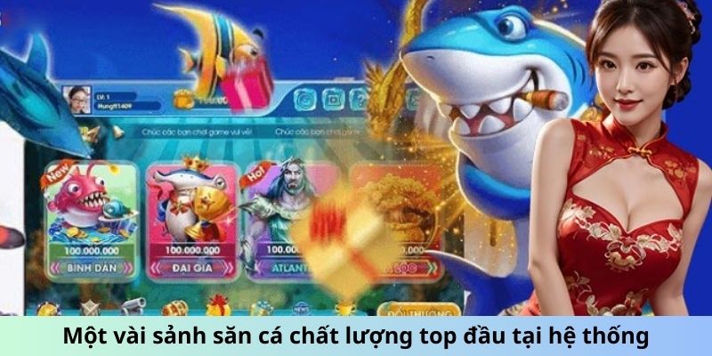 Một vài sảnh săn cá chất lượng top đầu tại hệ thống